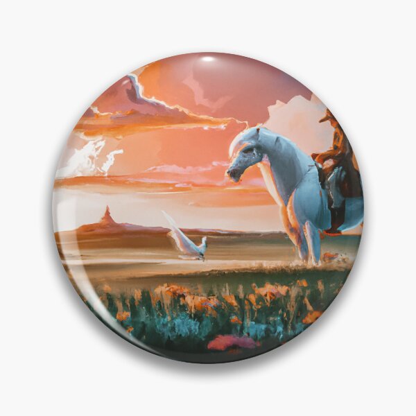 Item preview, Digital Art of American cowboy riding a horse in sunset designed and sold by Vansh Arora.
