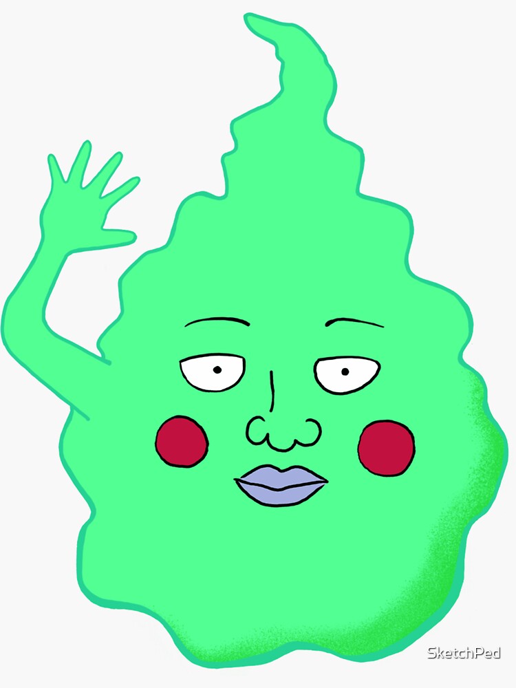 "Dimple with one hand (Mob Psycho 100)" Sticker for Sale by SketchPed Redbubble