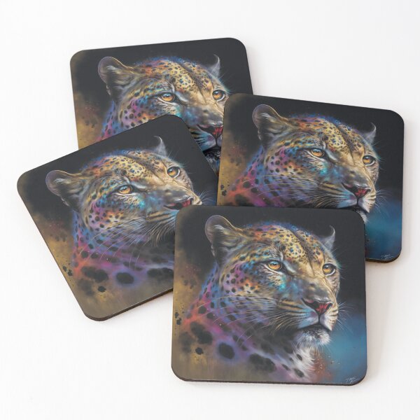 Item preview, Psychedelic Leopard Wild Life Portrait designed and sold by TheDigitalAnvil.