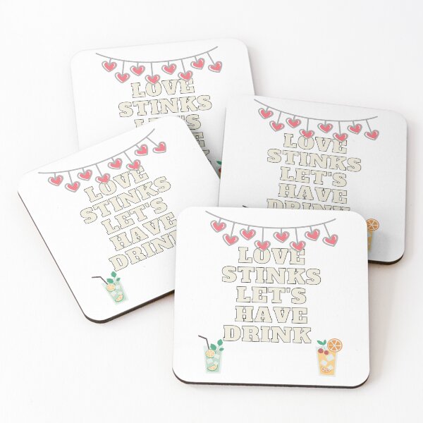 Item preview, Love Stinks Let's Have Drink Anti Valentine's Day designed and sold by Simo0455.