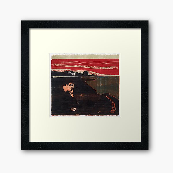 Edvard Munch "Evening. Melancholy I.", 1896 Framed Art Print