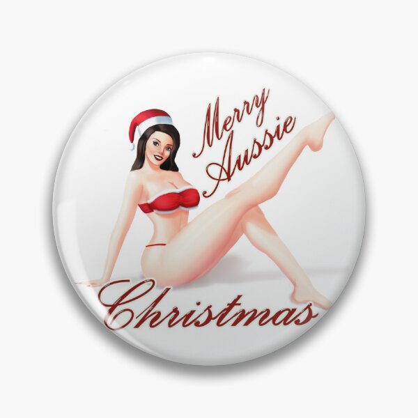 Item preview, Merry Australian Christmas! Sexy Mrs Claus Pin Up Girl Art Withe Background designed and sold by johnmgr21.
