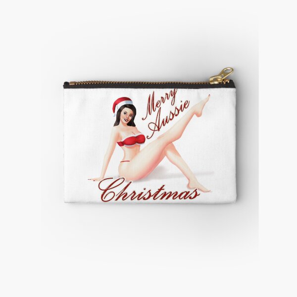 Item preview, Merry Australian Christmas! Sexy Mrs Claus Pin Up Girl Art Withe Background designed and sold by johnmgr21.