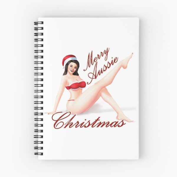 Item preview, Merry Australian Christmas! Sexy Mrs Claus Pin Up Girl Art Withe Background designed and sold by johnmgr21.