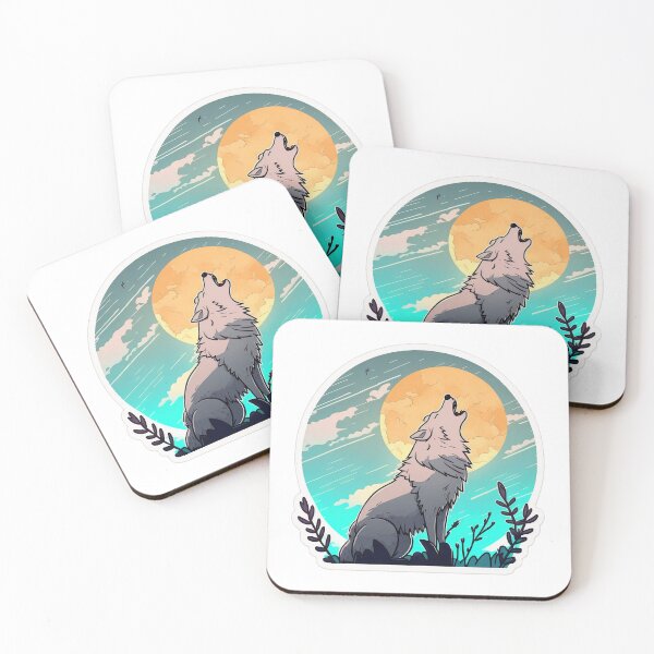 Item preview, Howling Wolf with Moon designed and sold by TheDigitalAnvil.