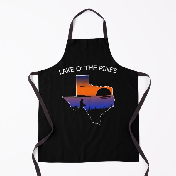 Item preview, Lake O' The Pines Texas Fisherman Fishing at Sunset TX State Map designed and sold by SportsStars.