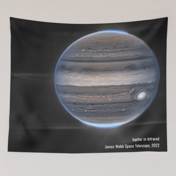 Item preview, Jupiter in Infrared, James Webb Space Telescope 2022 designed and sold by sweetbelle.