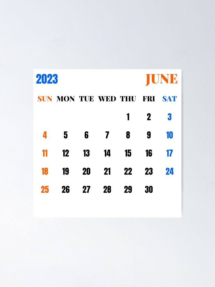 June 2023 Calendar