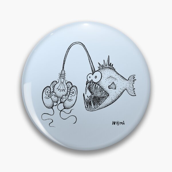 Item preview, Luminescence in the anglerfish (black contour version) designed and sold by Noémie Matthey.