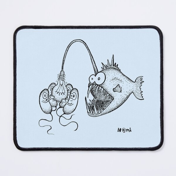 Item preview, Luminescence in the anglerfish (black contour version) designed and sold by Noémie Matthey.