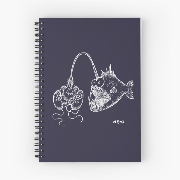 Item preview, Luminescence in the anglerfish (white contour version) designed and sold by Noémie Matthey.