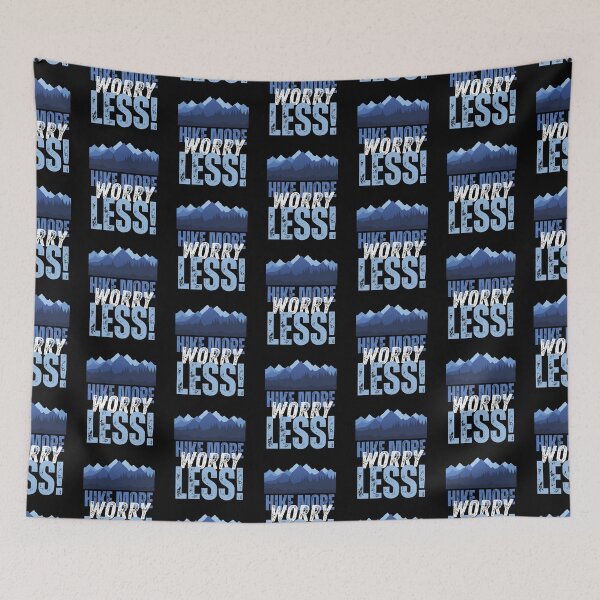 Item preview, Hike More Worry Less Vintage Hiking designed and sold by AmberSiraj.