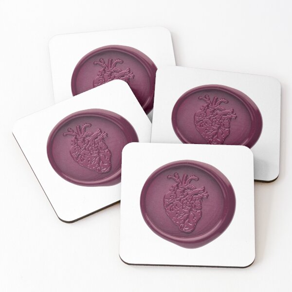 Item preview, Anatomical heart Wax Seal Stamp  designed and sold by Purple Eggplant Art ⭐⭐⭐⭐.