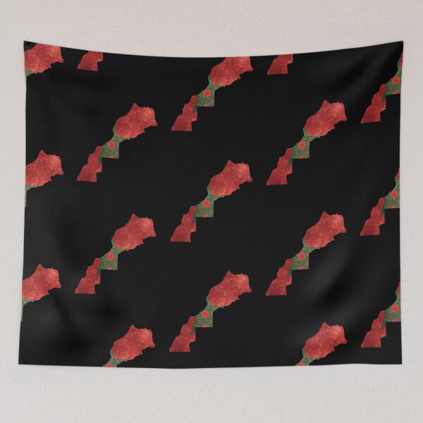 Item preview, Morocco - country border in national flag designed and sold by Mohja-Design.