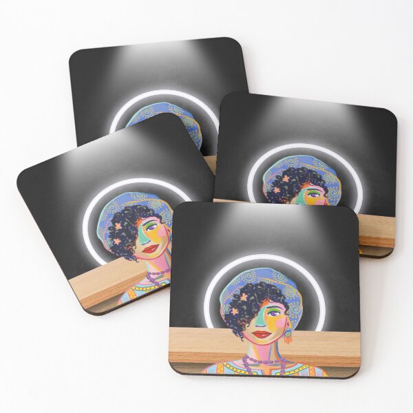 Item preview, Colorful and cheerful Painterly African woman portrait designed and sold by Basma Store.