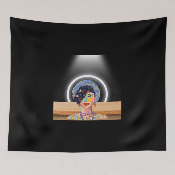 Item preview, Colorful and cheerful Painterly African woman portrait designed and sold by Basma Store.