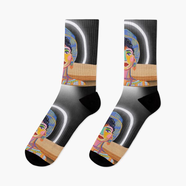 Item preview, Colorful and cheerful Painterly African woman portrait designed and sold by Basma Store.
