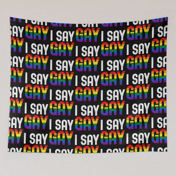 Item preview, I Say Gay - LGBTQ+ Flag - Trans Rights Movement designed and sold by GodsFlagFandom.