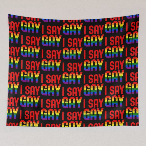 Item preview, I Say Gay - LGBTQ+ Flag - Trans Rights Movement designed and sold by GodsFlagFandom.
