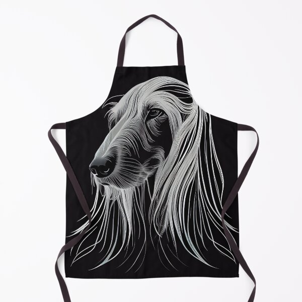 Item preview, Cute Dog Afghan Hounds Lineart designed and sold by MimozaStudio.