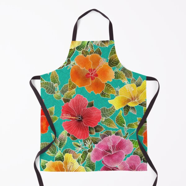 Artikelvorschau, Hibiscus Garden auf Türkis entworfen und verkauft von MarcyBrennanArt.