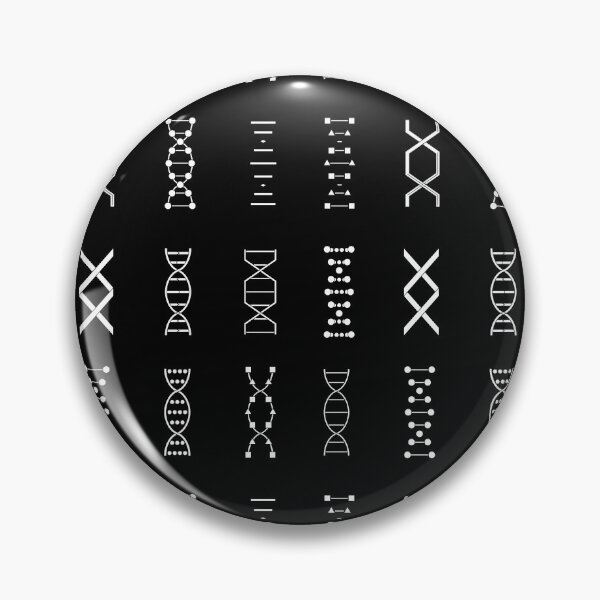 Item preview, DNA genetics stem biology pattern set black and white designed and sold by indiVisibl.