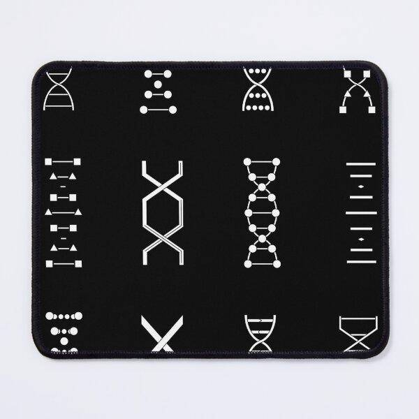 Item preview, DNA genetics stem biology pattern set black and white designed and sold by indiVisibl.