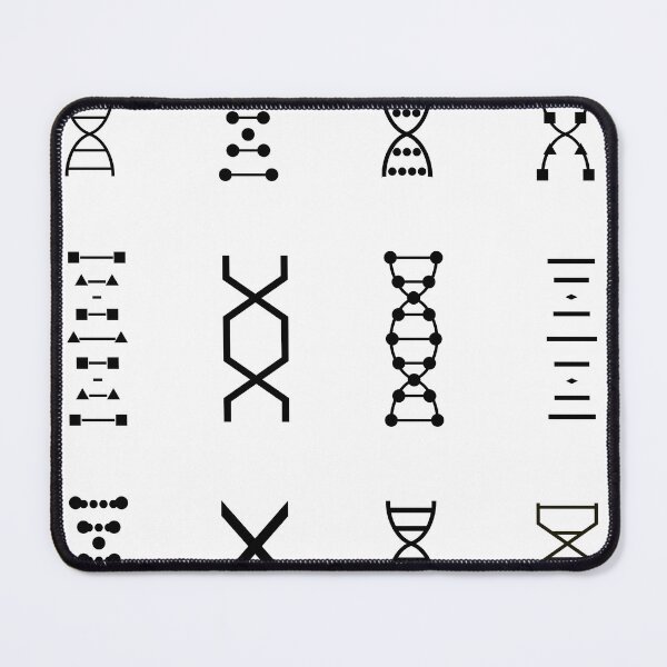 Item preview, DNA genetics stem biology pattern set black and white designed and sold by indiVisibl.