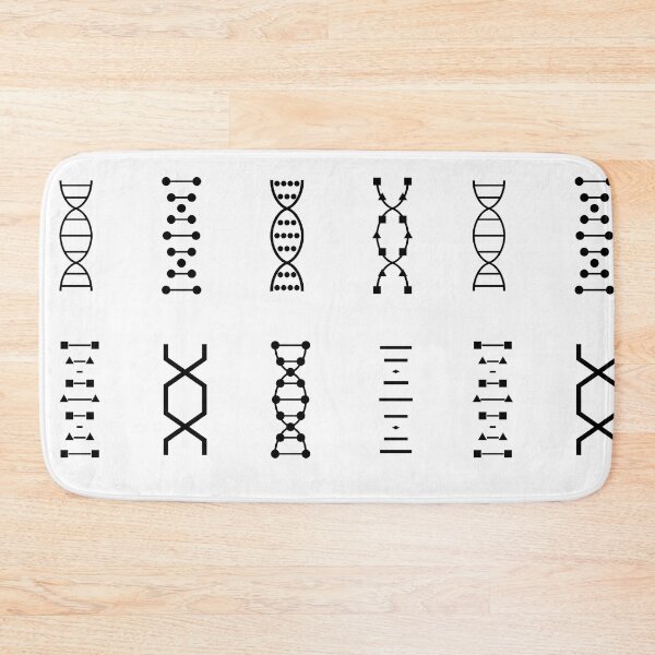 Item preview, DNA genetics stem biology pattern set black and white designed and sold by indiVisibl.