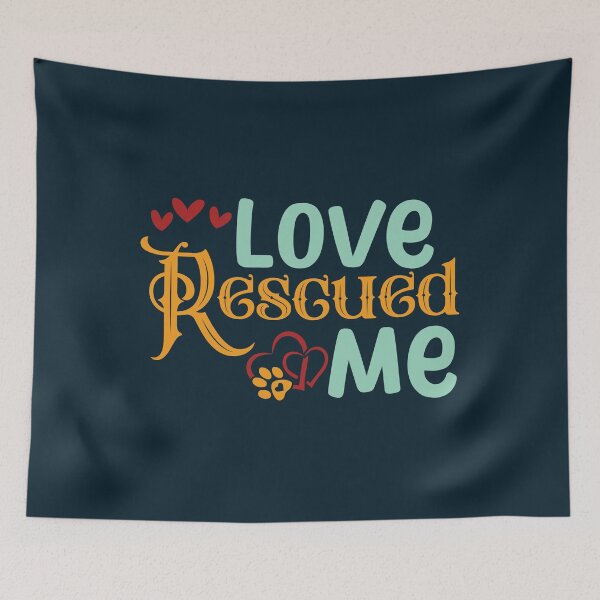 Item preview, Shelter Pet Dog Cat - Love Rescued Me designed and sold by DebbisPalette.
