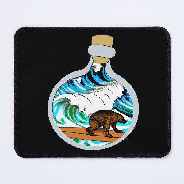 Item preview, Bear on a surfboard big wave surf style designed and sold by dannyjar.