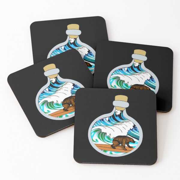 Item preview, Bear on a surfboard big wave surf style designed and sold by dannyjar.
