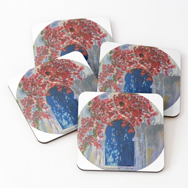 Item preview, Blue Door and Bougainvillea Flowers designed and sold by Arteaventura.
