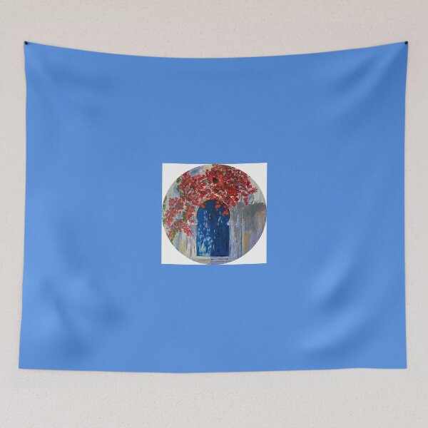 Item preview, Blue Door and Bougainvillea Flowers designed and sold by Arteaventura.