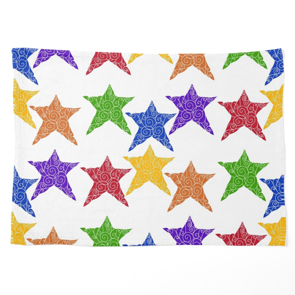 Rainbow Glitter Star Stickers