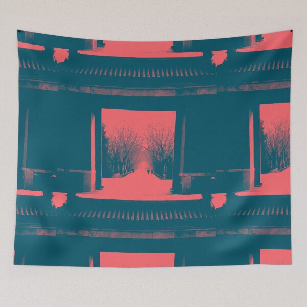 Item preview, Peach and Blue Beijing Gate Photography - Art designed and sold by jolabrese.