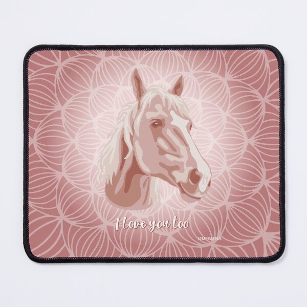 Item preview, Horse Pink Blush Smiling Face "I love you too" designed and sold by DuFauna.