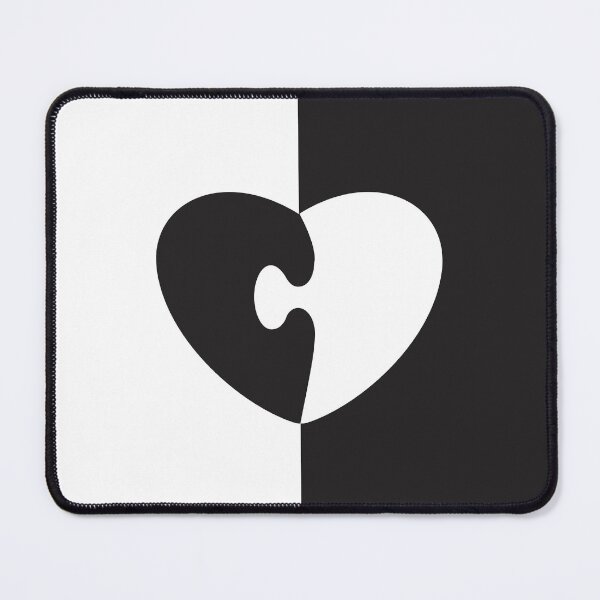 Item preview, black white heart designed and sold by GorLorLar.