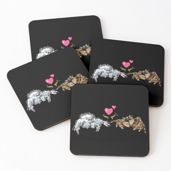 Item preview, Cute Jumping spiders in love.  designed and sold by AJPaint.