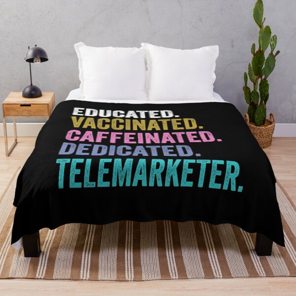 Item preview, Telemarketer Vaccinated Caffeinated Dedicated, Telemarketer Fathers Day designed and sold by Dogs Geeky⭐⭐⭐⭐⭐.