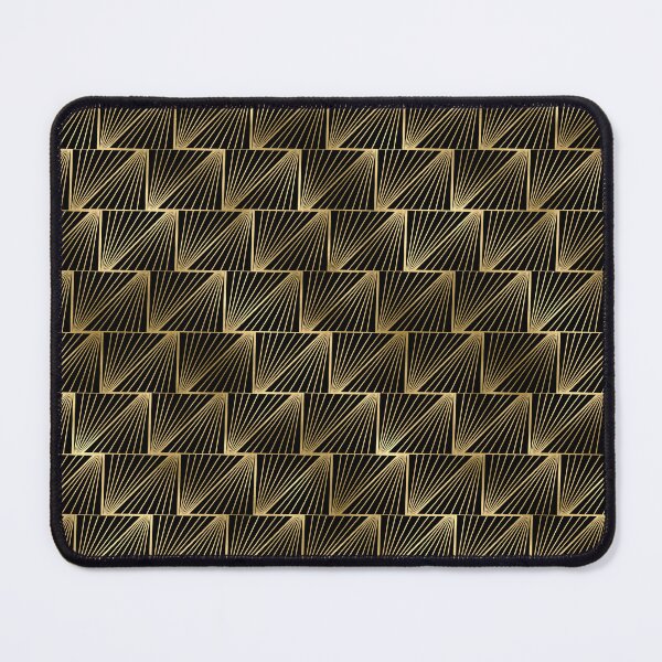Item preview, Art Deco Gold and Obsidian Zig Zag Pattern designed and sold by Trinket-Trickster.