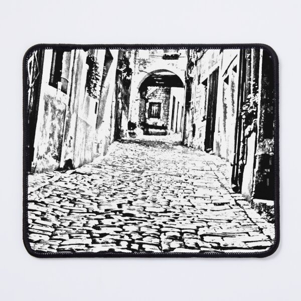 Item preview, street, old town, black and white designed and sold by gandra.