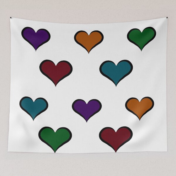 Item preview, Colourful hearts designed and sold by Obsessionforart.