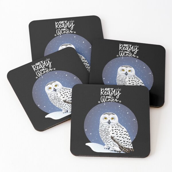 Item preview, Get Ready for winter, winter nights snowy owl, winter forest in the nights, perfect for natura lovers designed and sold by Collagedream.