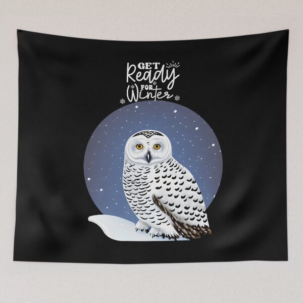 Item preview, Get Ready for winter, winter nights snowy owl, winter forest in the nights, perfect for natura lovers designed and sold by Collagedream.
