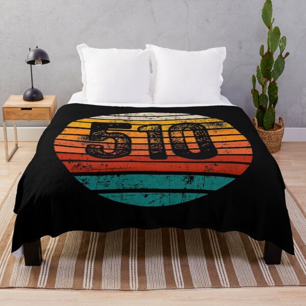 Item preview, Distressed Vintage Sunset 510 Area Code designed and sold by Gold Wings Tees.
