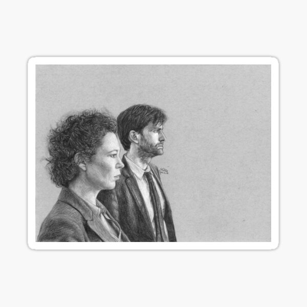 Item preview, David Tennant y Olivia Colman designed and sold by Millie Oldham.