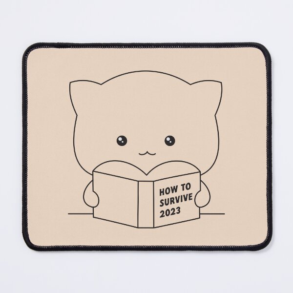 Item preview, Surviving 2023 With Mochi Cat (Black Strokes Edition) designed and sold by munochill.