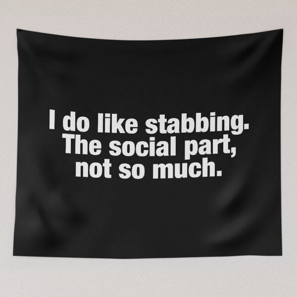 Item preview, Wednesday Addams Quote Social Stabbing designed and sold by FandomPlanet.