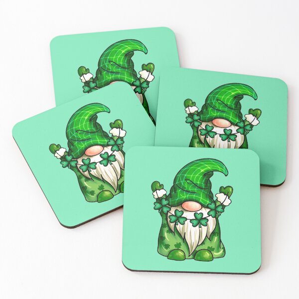 Item preview, green gnome with a clover pendant designed and sold by si3iy.